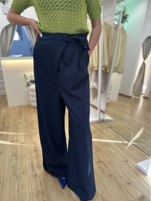 Pantalone ampio fiocco blu navy