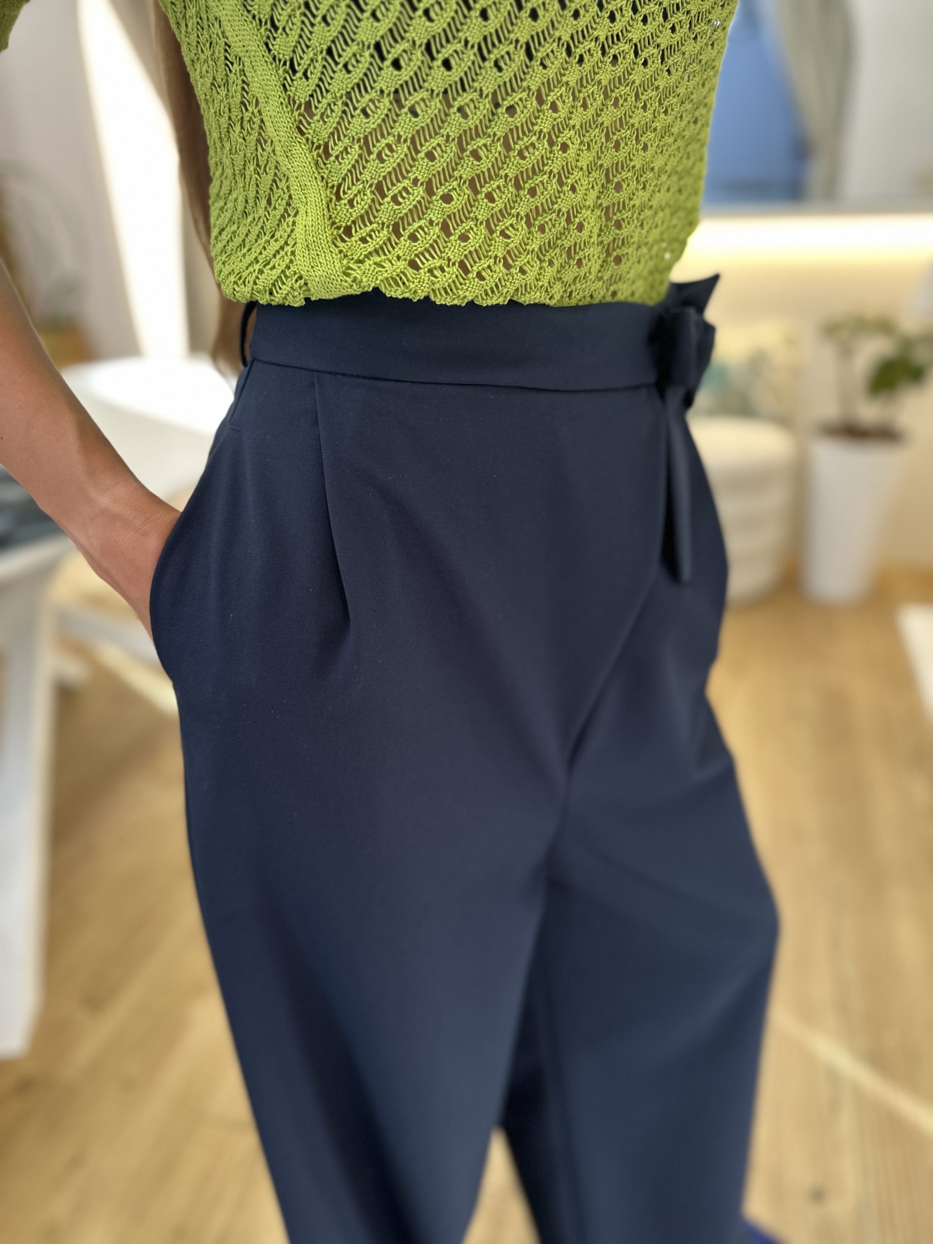 Pantalone ampio fiocco blu navy - immagine 6