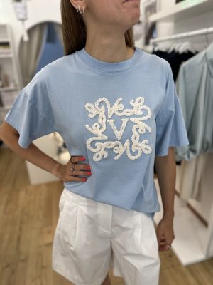 T-shirt ricamo rilievo